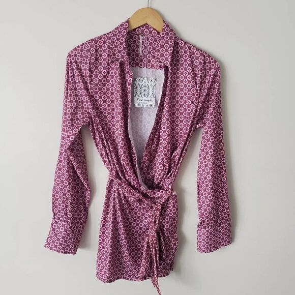 Free People Wrap Top Arlo in Garden Combo - Picture 1 of 6